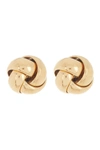 ADORNIA 14K YELLOW GOLD PLATED KNOT STUD EARRINGS,791109048252