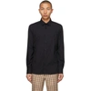 Burberry Sherwood Monogram Motif Slim Fit Stretch Poplin Button-up Shirt In Black