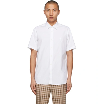 Burberry Sherwood Ss Hirt In White