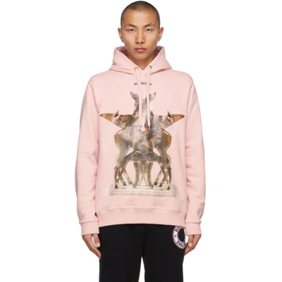 Burberry Eversham Kaleidoscope Print Cotton Hoodie In Frosted Pink