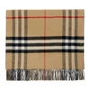 Burberry Giant Check Tasselled-trim Cashmere Scarf In Archive Beige