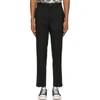 MARNI BLACK WOOL CUFFED TROUSERS