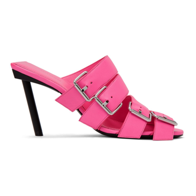 Balenciaga Women's Buckle High-heel Sandals In Multi Pink