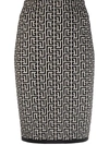 BALMAIN MONOGRAM JACQUARD SKIRT