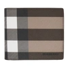 BURBERRY BROWN E-CANVAS GIANT CHECK BIFOLD WALLET
