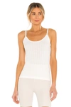 Leset Pointelle-knit Cotton Tank Top In White