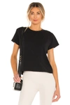Leset Margo Short-sleeve Cotton Crewneck Tee In Black