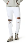 Hudson Super Stretch Skinny Ripped Jeans In Unknown