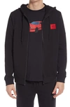 Hugo Black Zip-through Hoodie