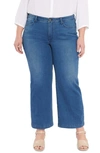 Nydj Plus Size Teresa Wide Leg Ankle Jeans In Med Market