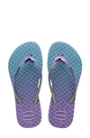 Havaianas Girls' Slim Glitter Unicorn Flip-flops - Toddler, Little Kid In Blue