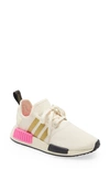 Adidas Originals Women's Nmd R1 Low Top Running Sneakers In Cream White/ Gold/pink