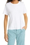 Veronica Beard Carla Button Shoulder T-shirt In White