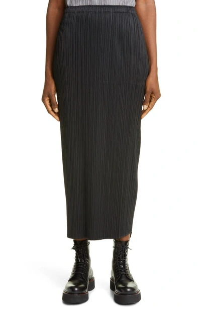 ISSEY MIYAKE BASICS PLEATED MIDI SKIRT,PP16JG112