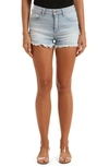 Mavi Jeans Rosie High Waist Cutoff Denim Shorts In Lt Bleached Str