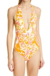 EMILIO PUCCI LILY PRINT ONE-PIECE SWIMSUIT,1HMC10-1H787