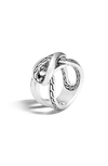 John Hardy Sterling Silver Asli Classic Chain Openwork Statement Ring In Silver