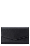 Olga Berg Nic Faux Leather Clutch In Black