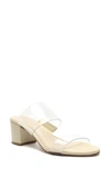 Schutz Victorie Dual-band Slide Sandals In Clear Egg Shell