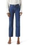 Frame Le Italien High Waist Ankle Straight Leg Jeans In Vintage Blue