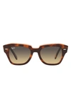 RAY BAN STATE STREET 49MM SMALL SQUARE SUNGLASSES,RB218649-X
