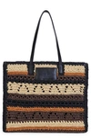 ETRO STRIPE RAFFIA TOTE,211P1N0089912