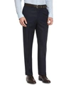 BRIONI PHI FLAT-FRONT WOOL TROUSERS, NAVY,PROD190450132