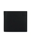 Loewe Logo-debossed Full-grain Leather Billfold Wallet In Black