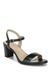 Naturalizer Bristol Block Heel Sandal In Black Smooth