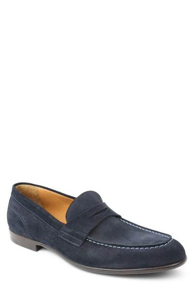 Bruno Magli Men's Silas Slip On Penny Loafers In Navy Suede