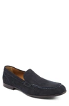 Bruno Magli Men's Sino Moc-toe Suede Loafers In Navy