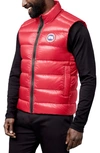 Canada Goose Crofton Water Resistant Packable Quilted 750-fill-power Down Vest In Red