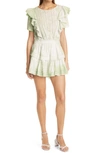 Loveshackfancy Natasha Ruffled Cotton Minidress In Nocolor