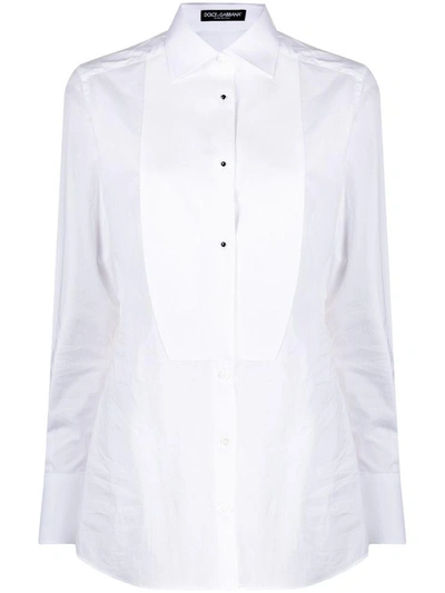 Dolce & Gabbana Dolce E Gabbana Women's F5m20zfu5k9s9004 White Cotton Shirt