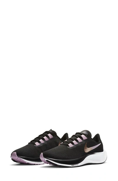 Nike Air Zoom Pegasus 37 Running Shoe In Black/ Pink/ White/ Red Bronze