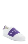 Givenchy Urban Street Logo Band Sneaker In Purple/ Optic White