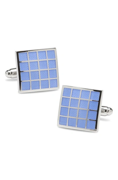 Cufflinks, Inc Checker Square Cuff Links In Periwinkle