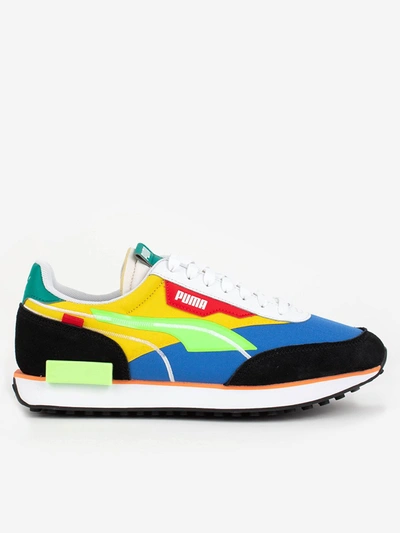 Puma Future Rider Twofold Sd Pop Sneakers In Palace Blue-green