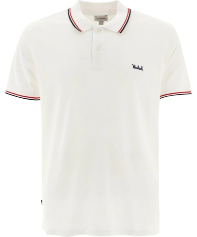 Woolrich Logo-embroidered Polo Shirt In White