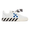 OFF-WHITE WHITE & BLUE CALFSKIN VULCANIZED LOW SNEAKERS