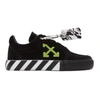 OFF-WHITE BLACK & GREEN SUEDE VULCANIZED LOW SNEAKERS
