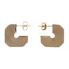 ADINA REYTER GOLD SQUARE PAVÉ DOG TAG HOOP EARRINGS