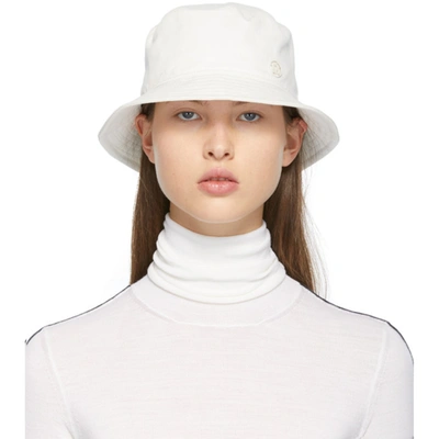 Maison Michel Jason Broderie-anglaise Pvc Bucket Hat In White