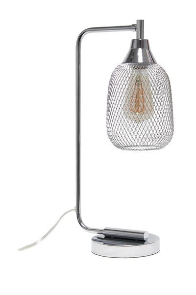 Lalia Home Industrial Mesh Desk Lamp In Chrome