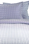 Melange King 400 Thread Count Cotton Arrow Duvet Set In Blue