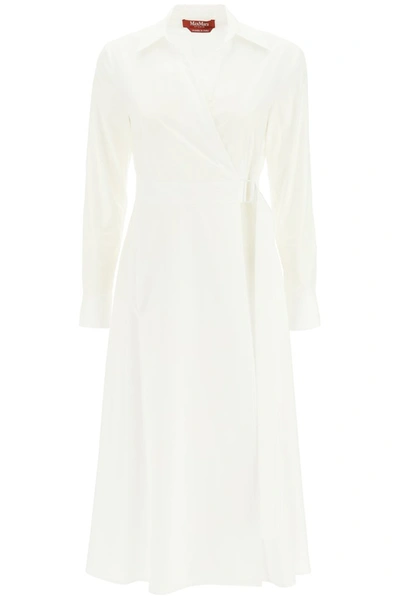 Max Mara Jack Poplin Midi Dress In White