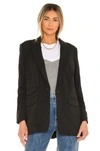 Veronica Beard Classic Stretch-wool Crepe Blazer In Black