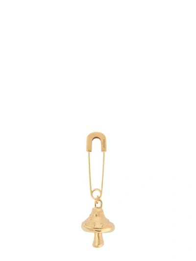 Ambush Earrings With Mushroom Pendant In Gold