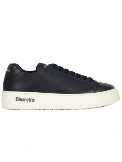 Church's Men's  Blue Leather Sneakers