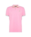 Peuterey Stripe-trim Embroidered Polo Shirt In Pink